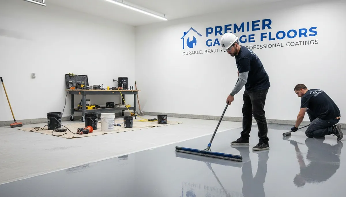Professional epoxy garage floor coating in Lafayette, LA for durable, moisture-resistant finish