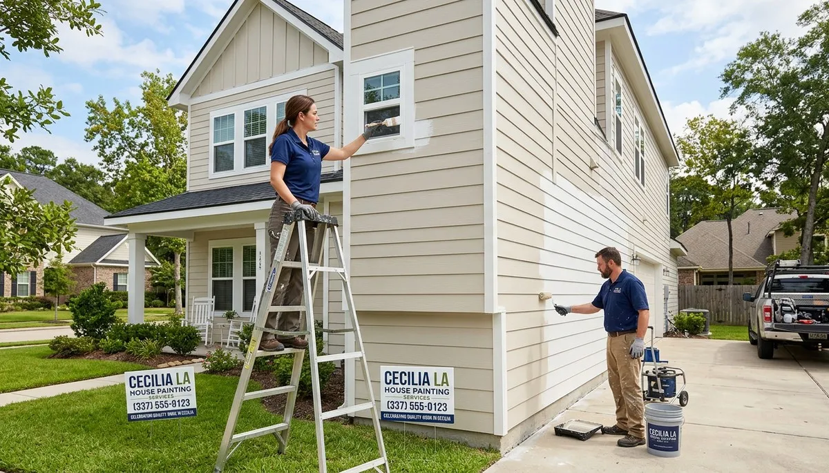 Professional house painters in Lafayette LA providing expert residential painting services