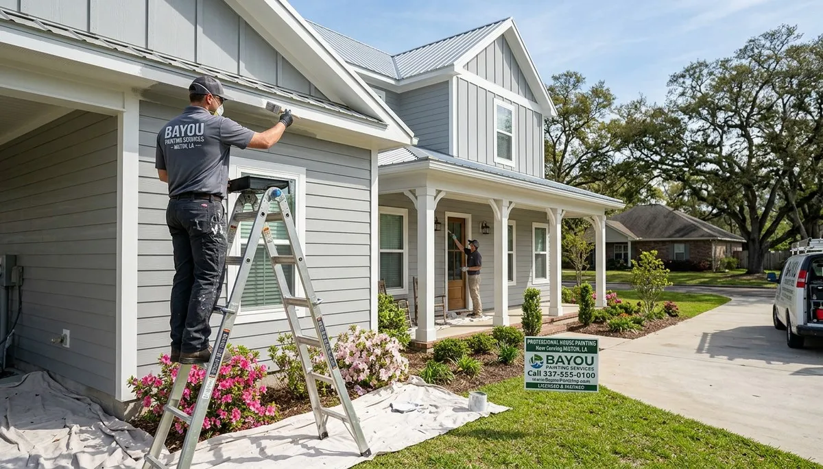 Professional house painters in Lafayette LA providing expert residential painting services