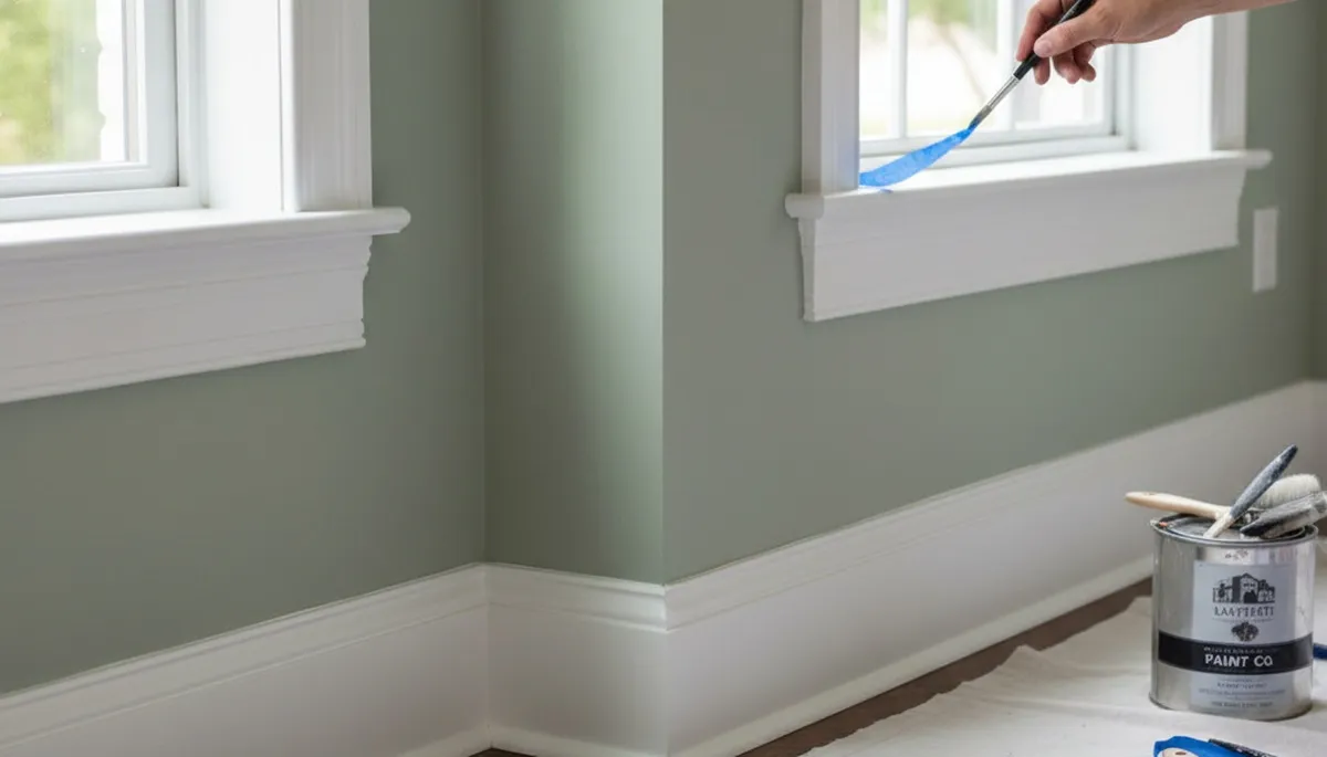 Professional interior trim painting with clean lines and detail in a Lafayette, LA home