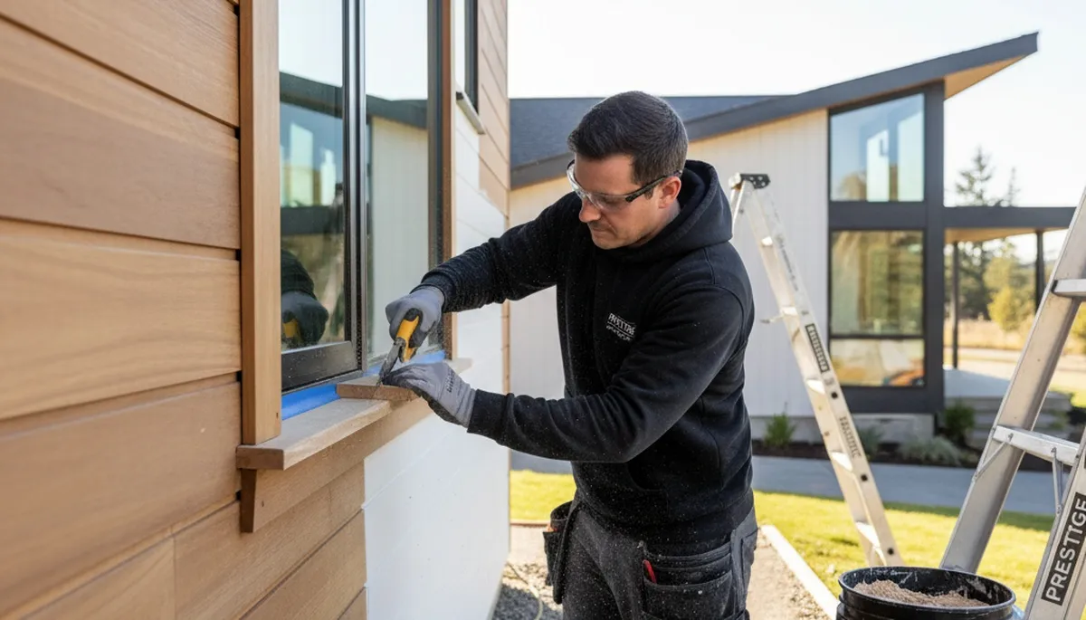 Professional wood rot repair on Lafayette LA home exterior by expert house painters